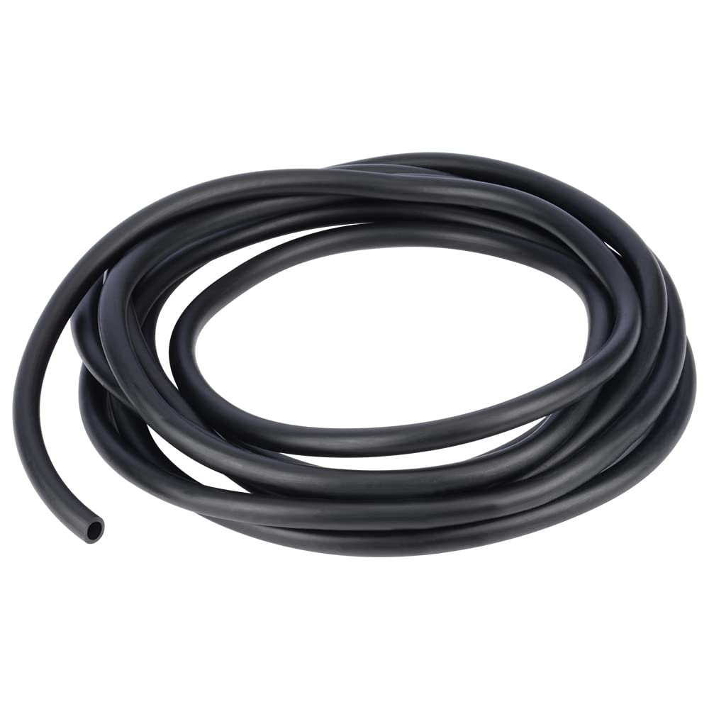 stonylab Black Latex Rubber Tubing, 7/16 inch OD, 5/16 inch ID, 16
